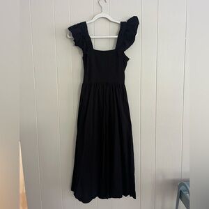 H&M Black Midi Backless Dress 100% Cotton